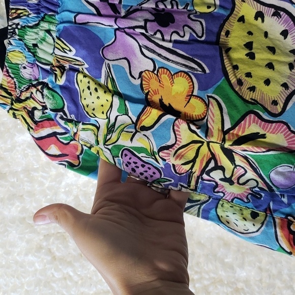 Vintage Esprit Antigua high rise tropical cotton shorts medium - Picture 6 of 11